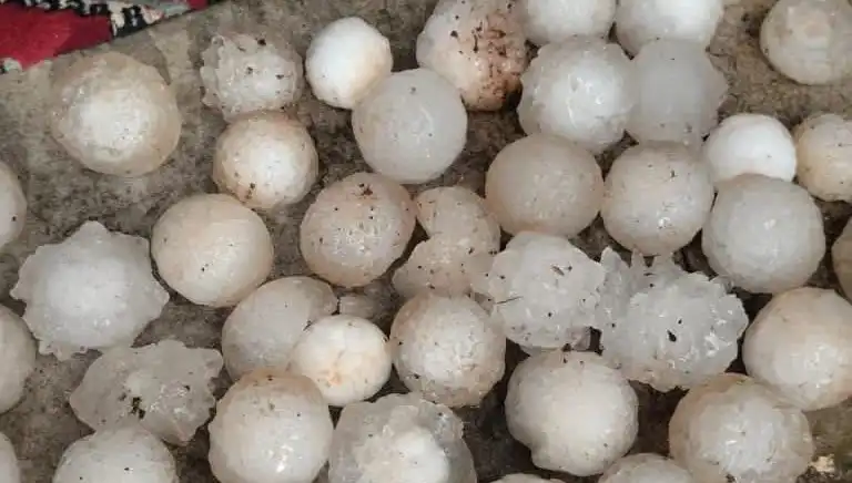 Şanlıurfa'da Fırtına Sonrası Kar Topu Büyüklüğünde Dolu Yağdı