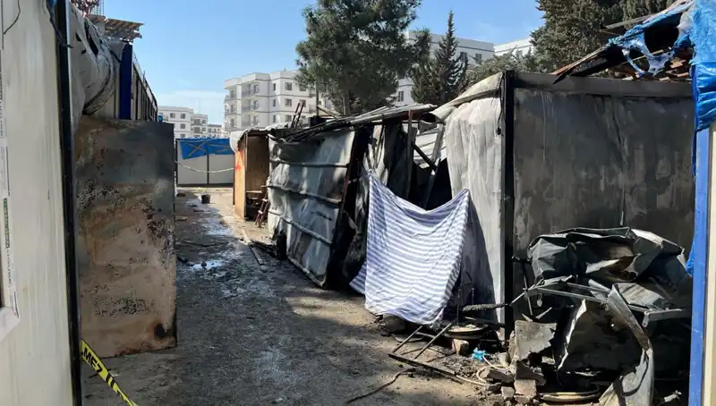 İşçilerin Kaldığı Konteynerde Çıkan Yangın: Olayın Detayları ve Sonrası