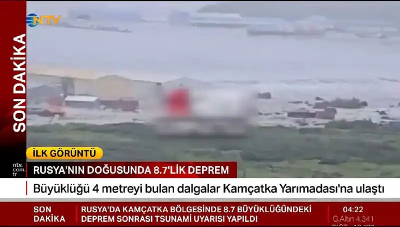 Kamçatka Kıyılarında Tsunami Dalgalarının İlk Belirtileri Ortaya Çıktı